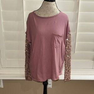 Free People Celine Tee Lavender Shadows